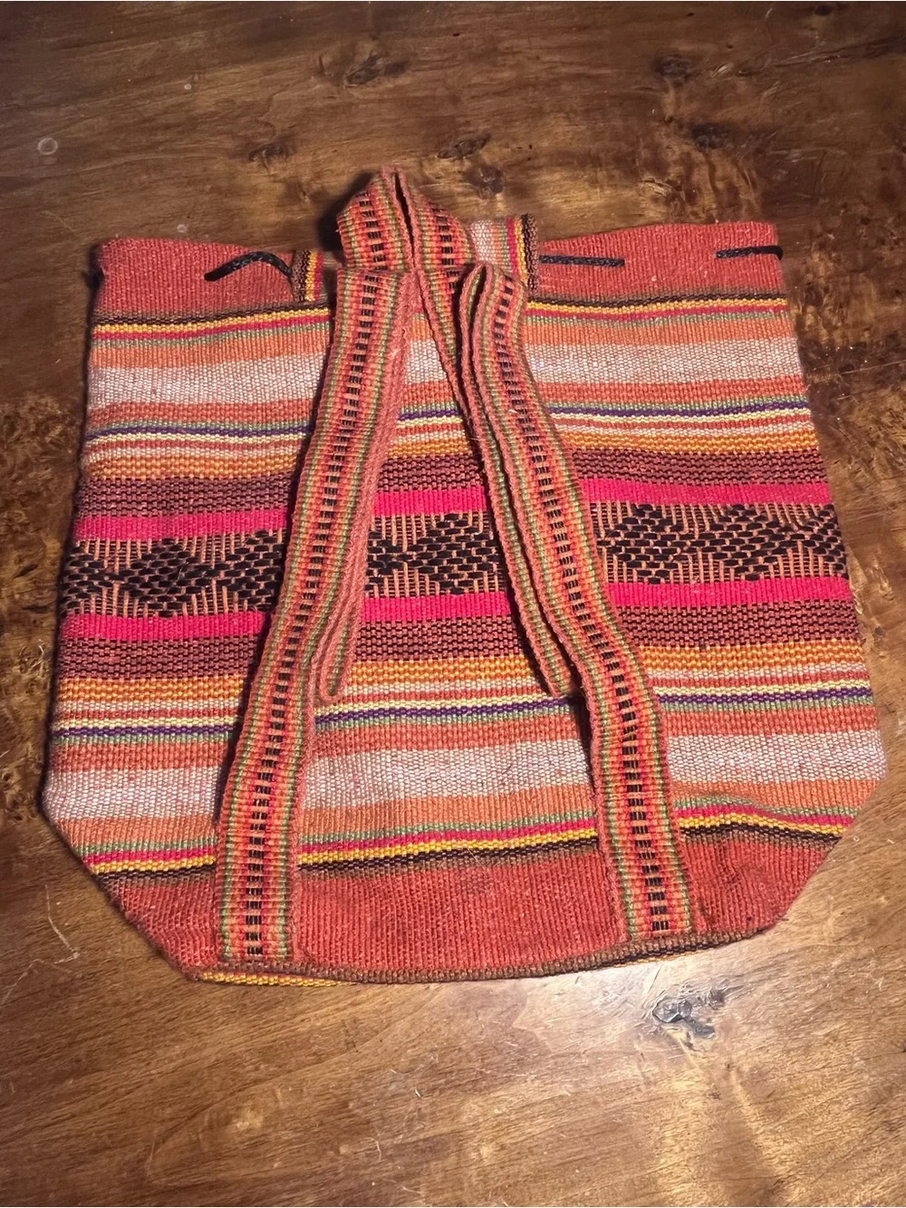 Artesanías Mr. Pinzón Woven Mexican Backpack Boho Multicolor